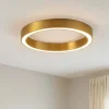 Lampadari Moderni-Selezionato da Mazzolaluce Plafoniera per camera da letto anello oro led 3000k dimmerabile