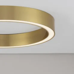 Lampadari Moderni-Selezionato da Mazzolaluce Plafoniera per camera da letto anello oro led 3000k dimmerabile