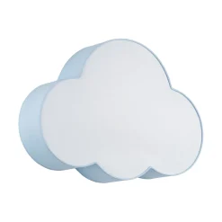 Plafoniere Moderne-Selezionato da Mazzolaluce Plafoniera per cameretta bambino nuvola di tessuto celeste 63 cm moderna