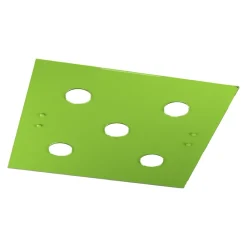 Plafoniere Moderne-Top Light Plafoniera per cameretta in vetro lucido verde quadrata moderna