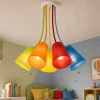 Plafoniere Moderne-Selezionato da Mazzolaluce Plafoniera per cameretta multicolor 5 luci paralumi in tessuto