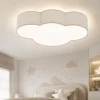 Plafoniere Moderne-Selezionato da Mazzolaluce Plafoniera per cameretta nuvola di tessuto lino beige 63 cm