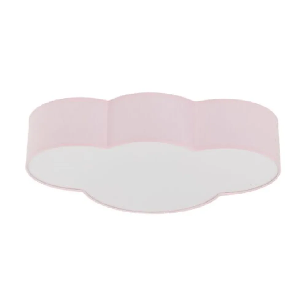 Plafoniere Moderne-Selezionato da Mazzolaluce Plafoniera per camerette bambina nuvola di tessuto rosa 63 cm