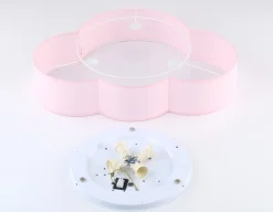 Plafoniere Moderne-Selezionato da Mazzolaluce Plafoniera per camerette bambina nuvola di tessuto rosa 63 cm