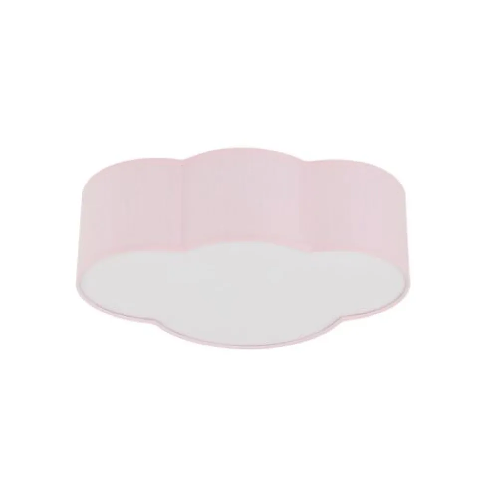 Plafoniere Moderne-Selezionato da Mazzolaluce Plafoniera per camerette bambina nuvola di tessuto rosa 43 cm