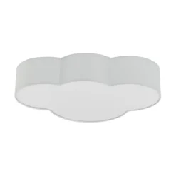 Plafoniere Moderne-Selezionato da Mazzolaluce Plafoniera per camerette nuvola di tessuto grigio 63 cm moderna