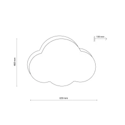Plafoniere Moderne-Selezionato da Mazzolaluce Plafoniera per camerette nuvola bianca di tessuto 43 cm