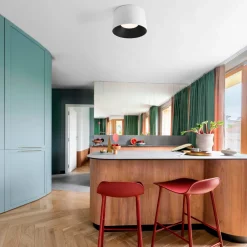 Plafoniere Moderne-Selezionato da Mazzolaluce Plafoniera per cucina bianca nera led 3000k
