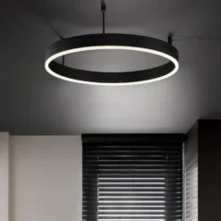 Plafoniere Moderne-Selezionato da Mazzolaluce Plafoniera per cucina circolare nera led 46w 3000k dimmerabile