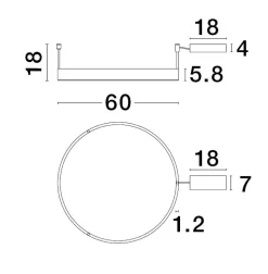 Plafoniere Moderne-Selezionato da Mazzolaluce Plafoniera per cucina circolare nera led 46w 3000k dimmerabile