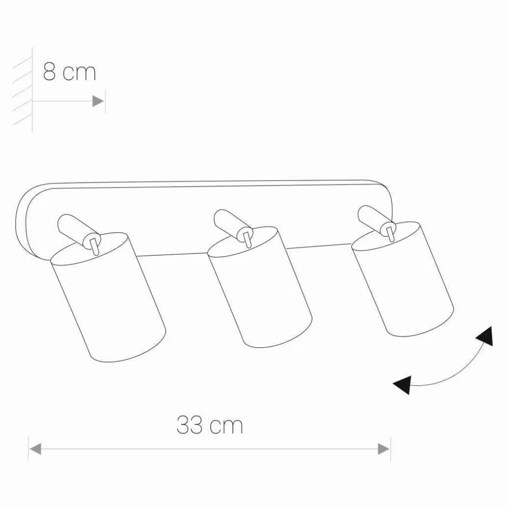Plafoniere Moderne-Selezionato da Mazzolaluce Plafonieraper cucina con 3 faretti orientabili neri interno oro