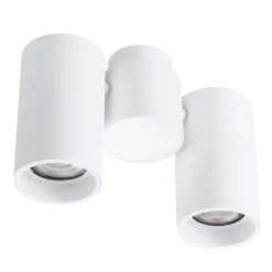 Plafoniere Moderne-Selezionato da Mazzolaluce Plafoniera per cucina con 2 faretti orientabili bianchi