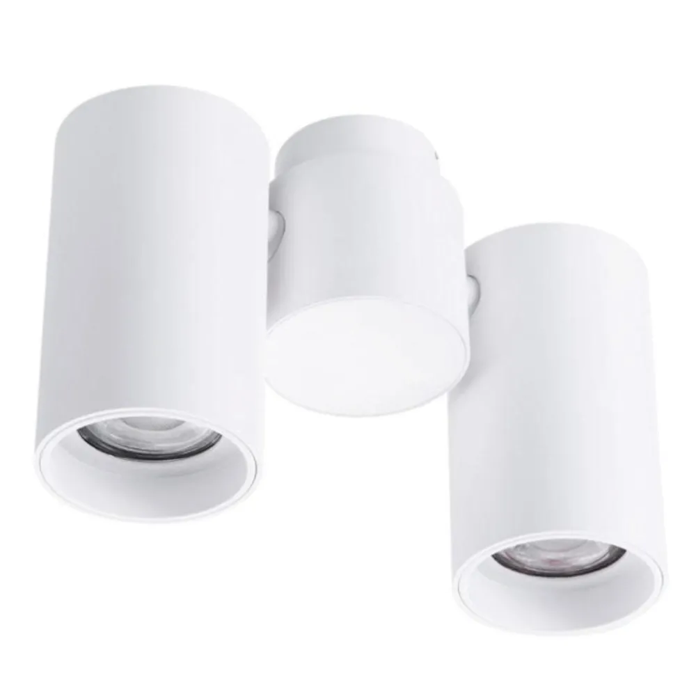 Plafoniere Moderne-Selezionato da Mazzolaluce Plafoniera per cucina con 2 faretti orientabili bianchi