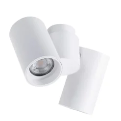 Plafoniere Moderne-Selezionato da Mazzolaluce Plafoniera per cucina con 2 faretti orientabili bianchi