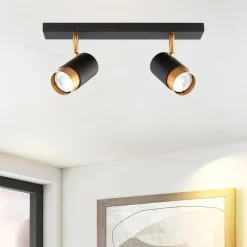 Plafoniere Moderne-Selezionato da Mazzolaluce Plafoniera per cucina con 2 faretti orientabili