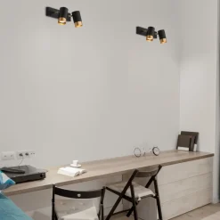 Plafoniere Moderne-Selezionato da Mazzolaluce Plafoniera per cucina con 2 faretti orientabili