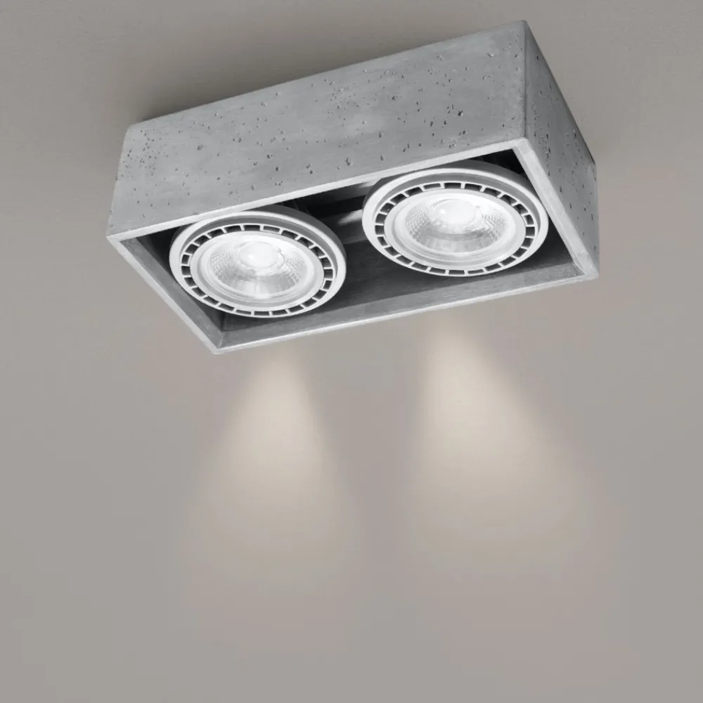 Plafoniere Moderne-Selezionato da Mazzolaluce Plafoniera per cucina con 2 luci portafaretti