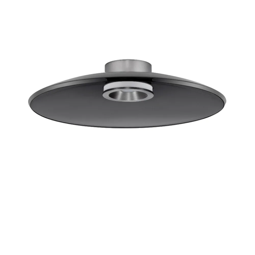 Plafoniere Moderne-Selezionato da Mazzolaluce Plafoniera per cucina disco di vetro fume led dimmerabile 33w 3000k design moderna