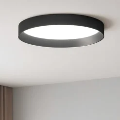 Plafoniere Moderne-Ideal Lux Plafoniera per cucina fly pl d35 led 18w 3000k nera doppia luce