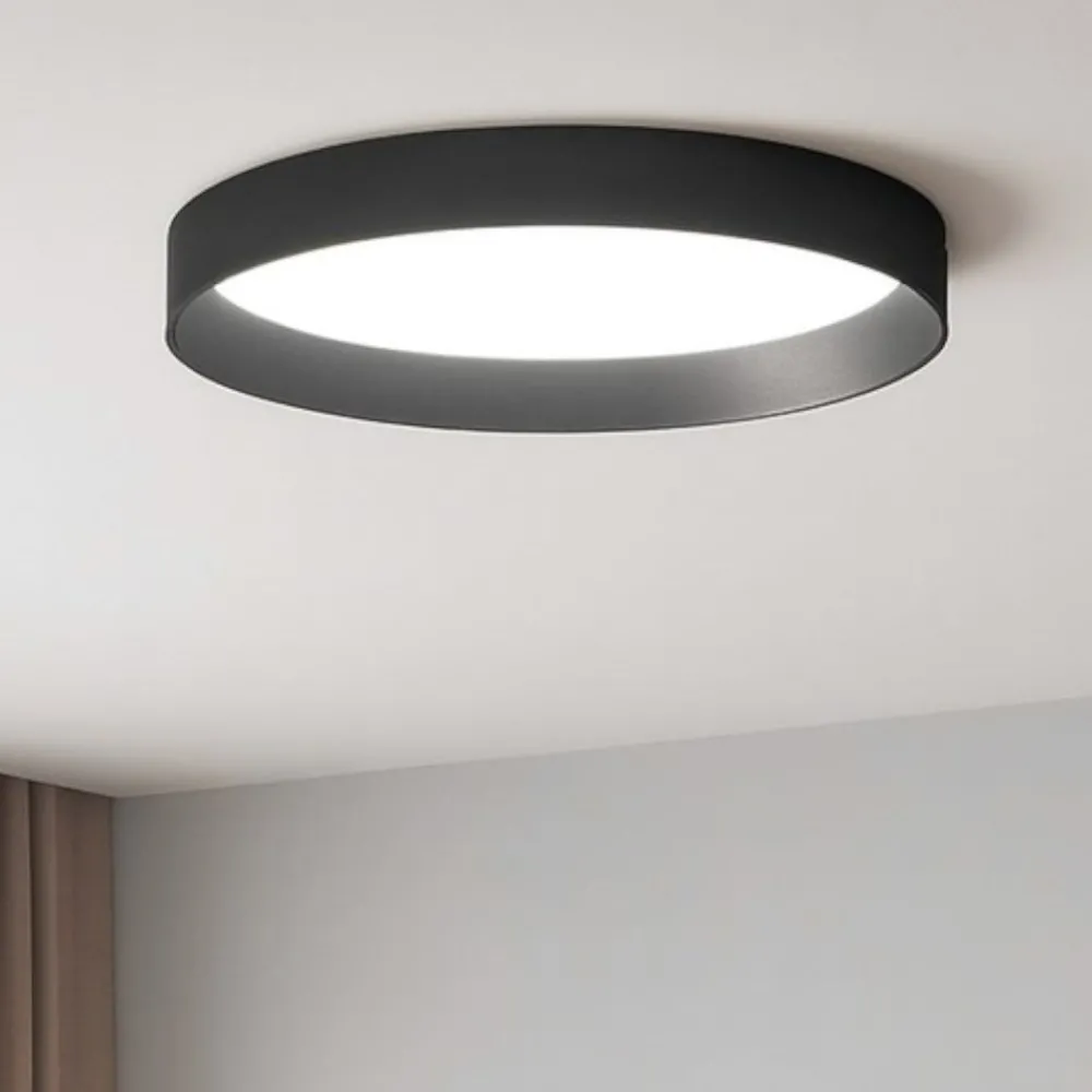 Plafoniere Moderne-Ideal Lux Plafoniera per cucina fly pl d35 led 18w 3000k nera doppia luce