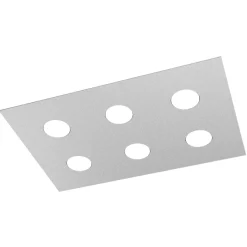 Plafoniere Moderne-Top Light Plafoniera per cucina grigio moderna rettangolare