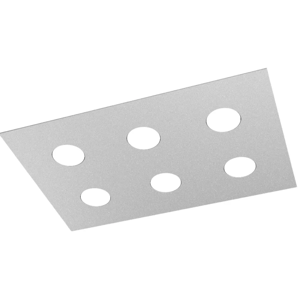 Plafoniere Moderne-Top Light Plafoniera per cucina grigio moderna rettangolare