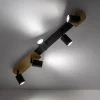 Plafoniere Moderne-Selezionato da Mazzolaluce Plafoniera per cucina in legno con faretti orientabili nera