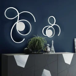 Plafoniere Moderne-Ondaluce Plafoniera per cucina led 3000k twist pc silver dimmerabile