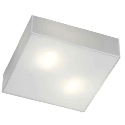 Plafoniere Moderne-Selezionato da Mazzolaluce Plafoniera per cucina moderna quadrata vetro bianco lucido