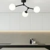 Plafoniere Moderne-Selezionato da Mazzolaluce Plafoniera per cucina moderna nero 3 bocce bianche