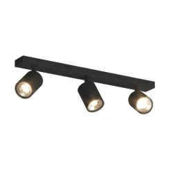 Plafoniere Moderne-Top Light Plafoniera per cucina moderna nera 3 luci orientabili toplight