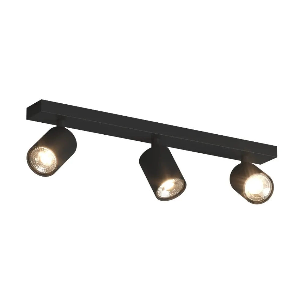 Plafoniere Moderne-Top Light Plafoniera per cucina moderna nera 3 luci orientabili toplight