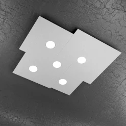 Plafoniere Moderne-Top Light Plafoniera per cucina moderna grigio toplight plate