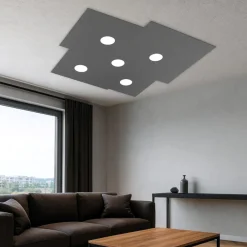 Plafoniere Moderne-Top Light Plafoniera per cucina moderna toplight plate antracite