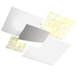 Plafoniere Moderne-Top Light Plafoniera per cucina moderna 45cm vetri bianco foglia oro shadow