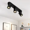 Plafoniere Moderne-Selezionato da Mazzolaluce Plafoniera per cucina nera con faretti orientabili moderna 3 luci