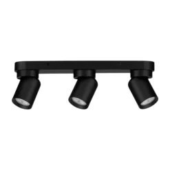Plafoniere Moderne-Selezionato da Mazzolaluce Plafoniera per cucina nera con faretti orientabili moderna 3 luci