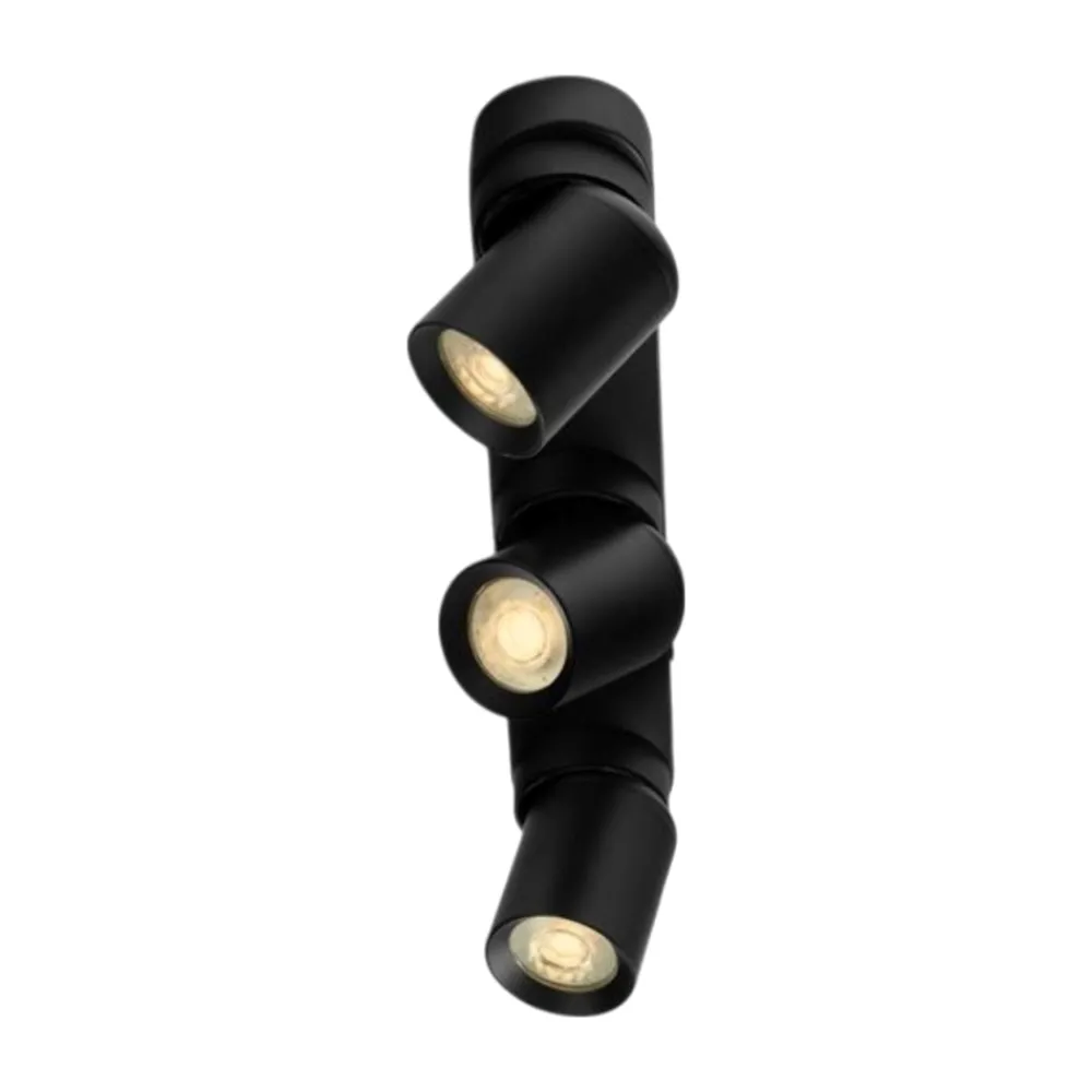 Plafoniere Moderne-Selezionato da Mazzolaluce Plafoniera per cucina nera con faretti orientabili moderna 3 luci
