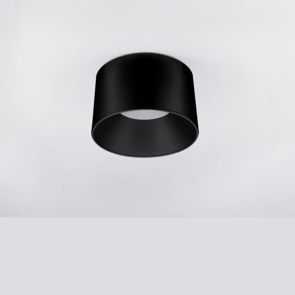 Plafoniere Moderne-Selezionato da Mazzolaluce Plafoniera per cucina nera moderna led 24w 3000k rotonda