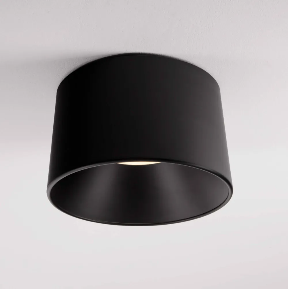 Plafoniere Moderne-Selezionato da Mazzolaluce Plafoniera per cucina nera moderna led 24w 3000k rotonda