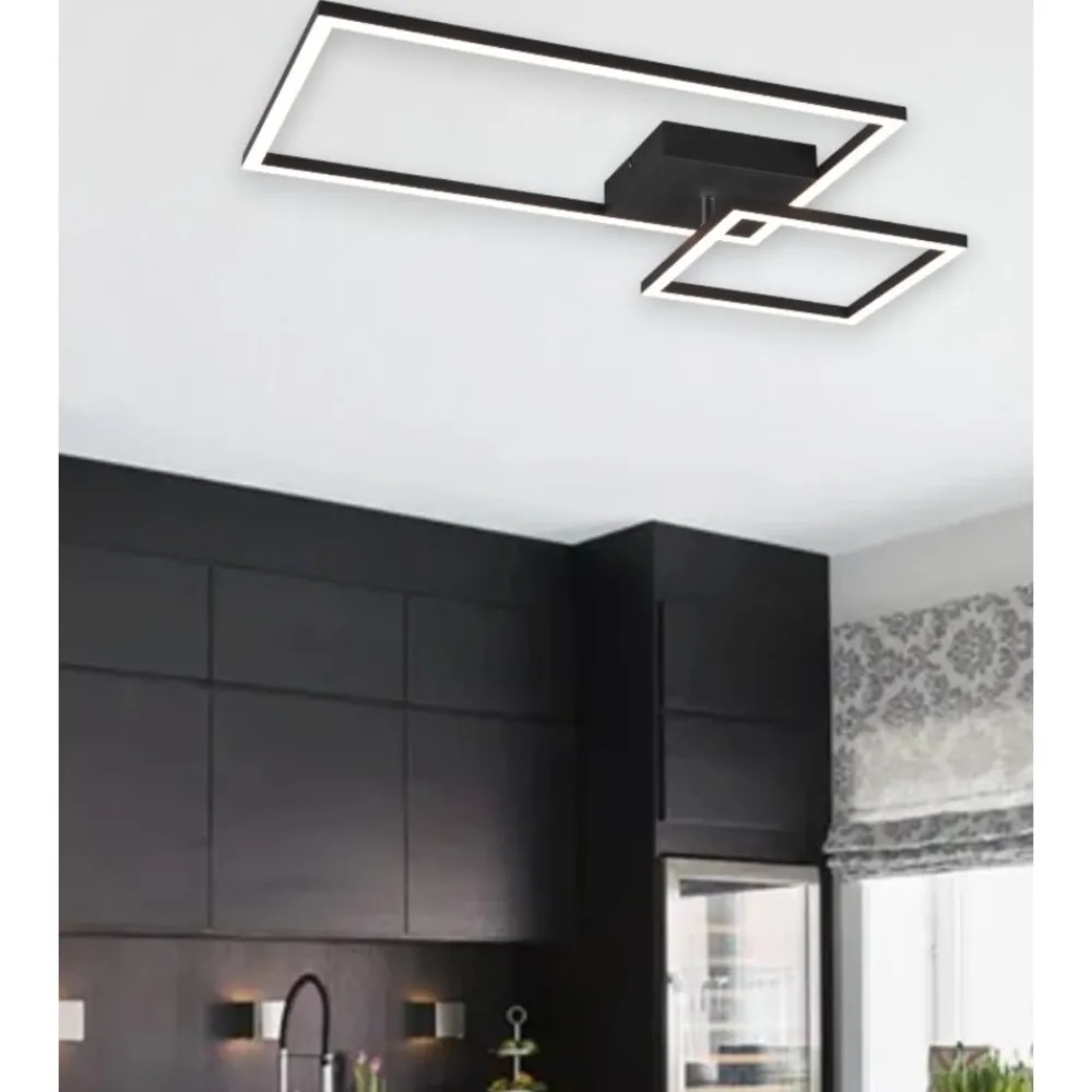 Plafoniere Moderne-Selezionato da Mazzolaluce Plafoniera per cucina orientabile led 3000k rettangolare