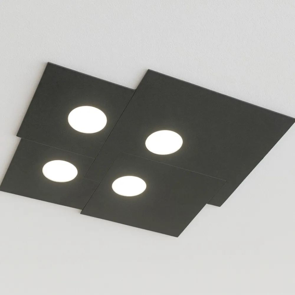 Plafoniere Moderne-Top Light Plafoniera per cucina plate antracite moderna