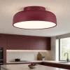 Plafoniere Moderne-Selezionato da Mazzolaluce Plafoniera per cucina rosso bordeaux 40 cm moderna tonda led 27w 3000k dimmerabile