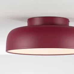 Plafoniere Moderne-Selezionato da Mazzolaluce Plafoniera per cucina rosso bordeaux 40 cm moderna tonda led 27w 3000k dimmerabile