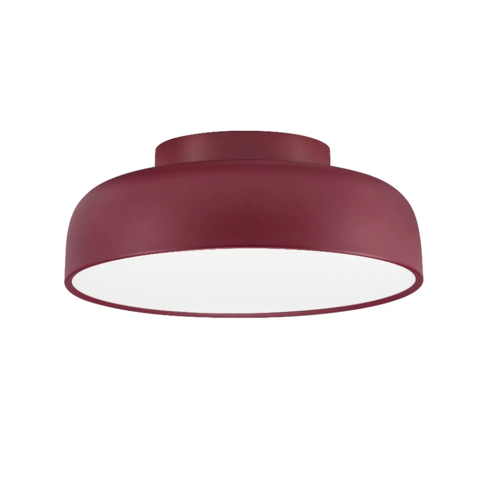 Plafoniere Moderne-Selezionato da Mazzolaluce Plafoniera per cucina rosso bordeaux 40 cm moderna tonda led 27w 3000k dimmerabile
