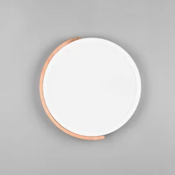Plafoniere Moderne-Selezionato da Mazzolaluce Plafoniera per cucina rotonda bianca legno led 20w 3000k dimmerabile
