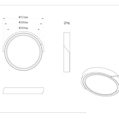 Plafoniere Moderne-Selezionato da Mazzolaluce Plafoniera per cucina rotonda bianca legno led 20w 3000k dimmerabile
