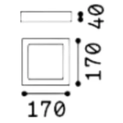 Plafoniere Moderne-Ideal Lux Plafoniera per cucina 12w 3000k universal pl d17 square