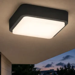 Plafoniere Da Esterno-Top Light Plafoniera per esterni quadrata antracite irvine