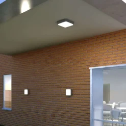 Plafoniere Da Esterno-Top Light Plafoniera per esterni quadrata antracite irvine